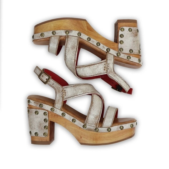 BED|STU Mediation Leather Platform Sandals in Nectar Lux NWT - Picture 5 of 10